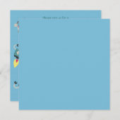 Blue Robot 5x5 Boy Baby shower Uitnodiging (Voorkant / Achterkant)