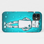 Blue Robot Girl iPhone case (Achterkant (horizontaal))