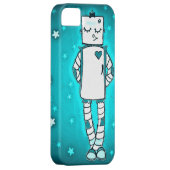 Blue Robot Girl iPhone case (Back/Rechts)