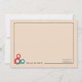 Blue Robot Invitation Kaart (Achterkant)