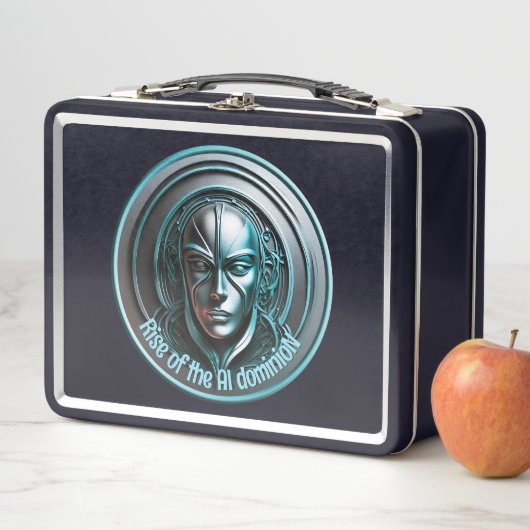 Blue Robot Mask - Opkomst van de AI dominioN (In situ)