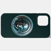 Blue Robot Mask - Opkomst van de AI dominioN Case-Mate iPhone Case (Achterkant (horizontaal))