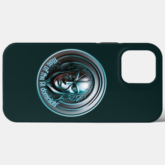 Blue Robot Mask - Opkomst van de AI dominioN Case-Mate iPhone Case (Achterkant (horizontaal))