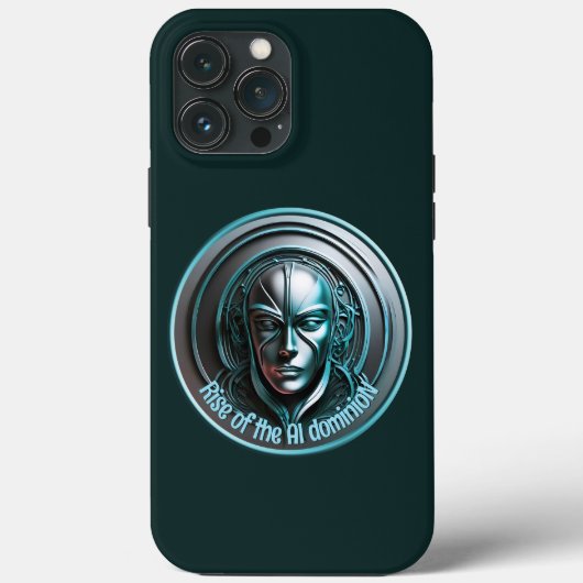 Blue Robot Mask - Opkomst van de AI dominioN Case-Mate iPhone Case (Achterkant)
