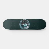 Blue Robot Mask - Opkomst van de AI dominioN Persoonlijk Skateboard (Horizontaal)