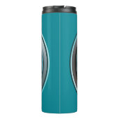 Blue Robot Mask - Opkomst van de AI dominioN Thermosbeker (Achterkant)