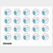 Blue Robot Verjaardagsfeestje Stickers (Vel)