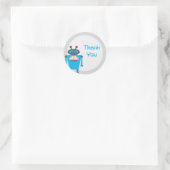 Blue Robot Verjaardagsfeestje Stickers (Tas)