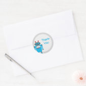 Blue Robot Verjaardagsfeestje Stickers (Envelop)