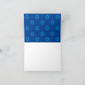 Blue Robots Verjaardagsfeest Bedankt Card (Binnen)