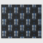 Blue  Rock en Roll Cadeaupapier (Vlak)