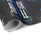 Blue  Rock en Roll Cadeaupapier (Rol Hoek)