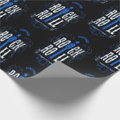 Blue  Rock en Roll Cadeaupapier (Hoek)