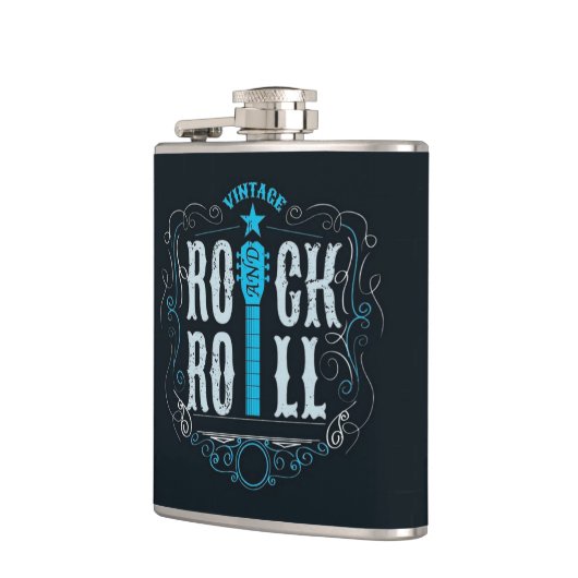 Blue  Rock & Roll Logo Heupfles (Links)