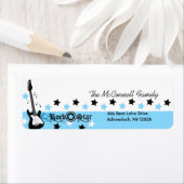 Blue Rock Star AFDRUKBARE ADRESETIKETTEN Etiket (Insitu)