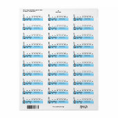 Blue Rock Star AFDRUKBARE ADRESETIKETTEN Etiket (Full Sheet)