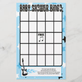 Blue Rock Star Baby shower Bingo Game (Voorkant)