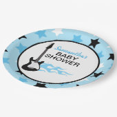 Blue Rock Star Guitar Rock-a-Dag Rocker Rockstar Papieren Bordje (Gekanteld)