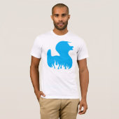 Blue Rockabilly Duck T-shirt (Voorkant volledig)