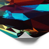 Blue Rocket - Kubistika van Boris Draschoff Poster (Hoek)