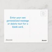 Blue Rocket Ship Outer Space Kinder Dank u | Jonge Briefkaart (Achterkant)