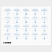 Blue Rocking Horse Adres Stickers (Vel)