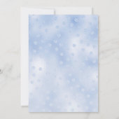 Blue Rocking Horse Baby shower Invitation Kaart (Achterkant)