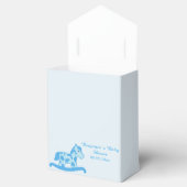Blue Rocking Horse Baby shower Party gunst box Bedankdoosjes (Geopend)