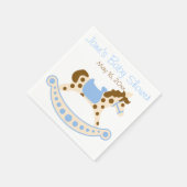 Blue Rocking Horse Baby shower servetten (Hoek)