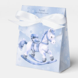 Blue Rocking Horse Favor Box Bedankdoosjes