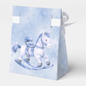 Blue Rocking Horse Favor Box Bedankdoosjes (Achterkant)