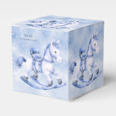 Blue Rocking Horse Favor Box Bedankdoosjes (Voorkant Zijde)