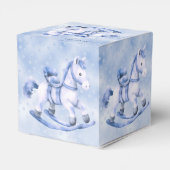 Blue Rocking Horse Favor Box Bedankdoosjes (Achterkant)