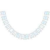 Blue Rocking Horse Gingham Boy Baby Banner (Alle)