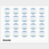 Blue Rocking Horse Save the Date Stickers (Vel)