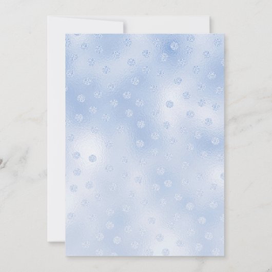 Blue Rocking Paard Uitnodiging voor verjaardag (Achterkant)