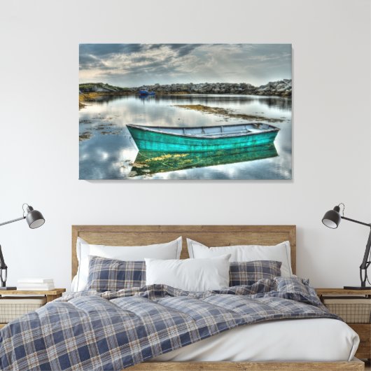 Blue Rocks Nova Scotia Canvas Afdruk (Insitu (Slaapkamer))