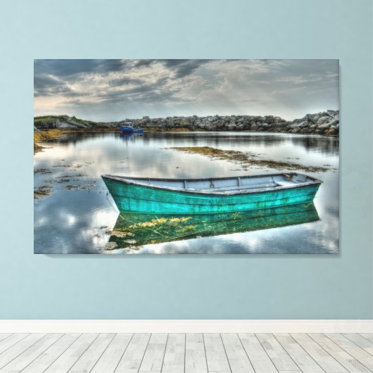 Blue Rocks Nova Scotia Canvas Afdruk (Insitu (Houten vloer))