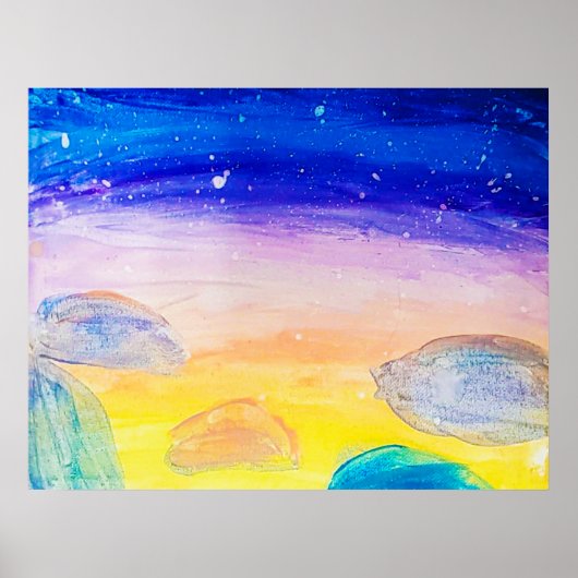 Blue Rocks - Poster (Voorkant)