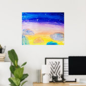 Blue Rocks - Poster (Thuiskantoor)