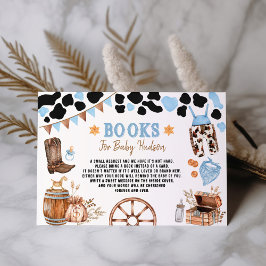 Blue Rodeo Cowboy Wild West Boeken voor Baby Informatiekaartje