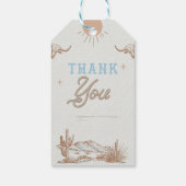 Blue  Rodeo Verjaardag Dank u Cadeaulabel (Achterkant)