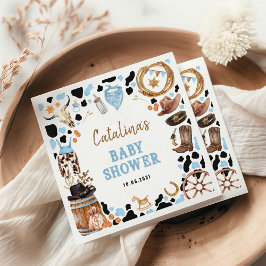 Blue Rodeo Western Cowboy Baby shower Servet