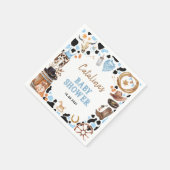 Blue Rodeo Western Cowboy Baby shower Servet (Hoek)