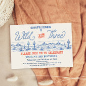  Blue Rodeo Wild en drie 3e verjaardag Kaart