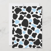 Blue Rodeo Wild West Cowboy Baby shower Kaart (Achterkant)