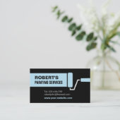 Blue Roller Paint Brush Painting Service Visitekaartje (Staand voorkant)