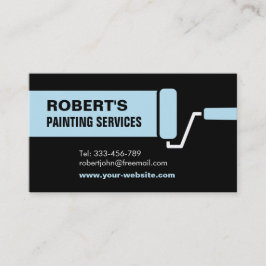 Blue Roller Paint Brush Painting Service Visitekaartje