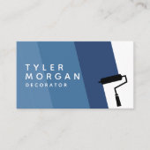 Blue Roller Stripe QR-code Decorator Visitekaartje (Voorkant)