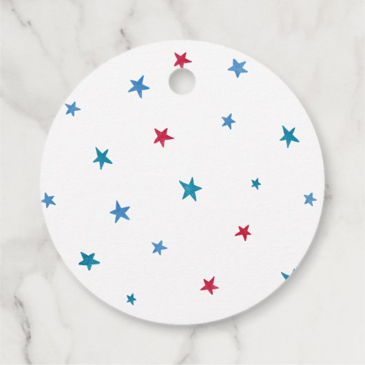 Blue Rolling Bowling Birthday Party Bedankjes Labels (Achterkant)